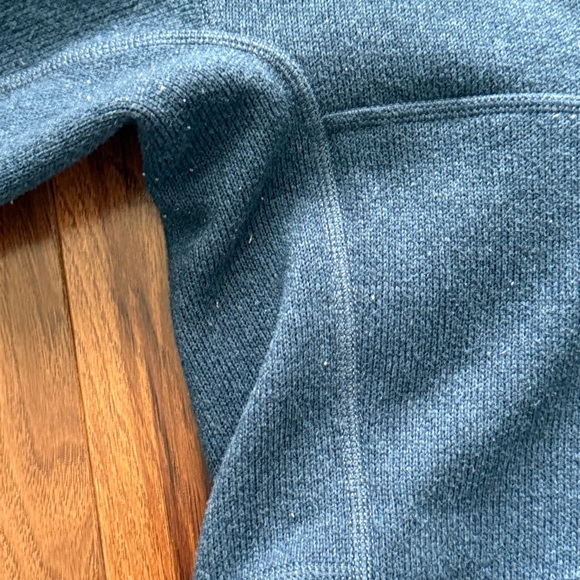 Patagonia Better Sweater navy quarter pullover snap collar kangaroo pocket L M - Picture 4 of 5